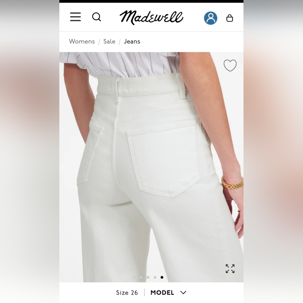 NWT Madewell Flare Wide Leg Crop Jeans Size 26 - Picture 5 of 13
